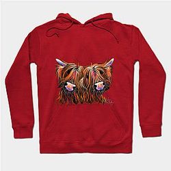 Cow Print Hoodies - SCoTTiSH HiGHLaND CoW ' THe LoVeLieS ' Hoodie TP0212