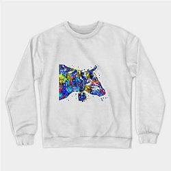 Cow Print Sweatshirts - Highland cow Sweatshirt TP0212