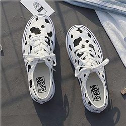 Cow Print Shoes - Cow Print Shoes - Cow Print Patchwork Sneakers Lovely Girls Shoes