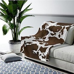 Cow Print Blanket - Brown Cowprint Plush Blanket Official Merch CL1211
