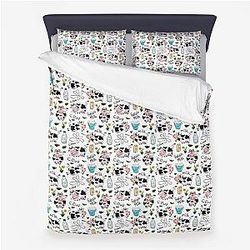 Cow Print Bedding Sets- Custom Cartoon Cow Microfiber Duvet Cover Official Merch CL1211