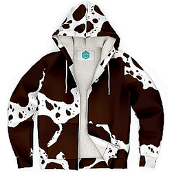 Cow Print Hoodies - Cow Print Microfleece Hoodie Official Merch CL1211