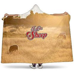 Cow Print Blanket - I Love Sheep Premium Hooded Blanket Official Merch CL1211