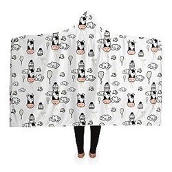 Cow Print Blanket - Cute Cows Hooded Blanket Official Merch CL1211