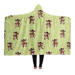 Cow Print Blanket - Cute Bull Hooded Blanket Official Merch CL1211