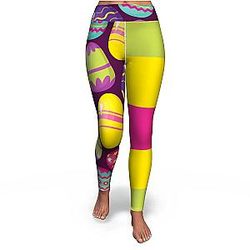 Cow Print Leggings - Easter Eggs Yoga Leggings Official Merch CL1211