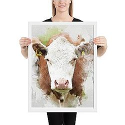 Cow Print Posters - Personalized Watercolor Framed Poster Official Merch CL1211