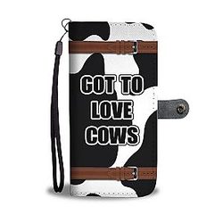 Cow Print Wallets - Cow Phone Wallet (With Printed Straps) Official Merch CL1211