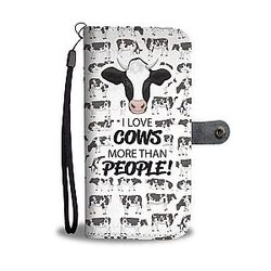 Cow Print Wallets - I Love Cows Phone Wallet Case Official Merch CL1211
