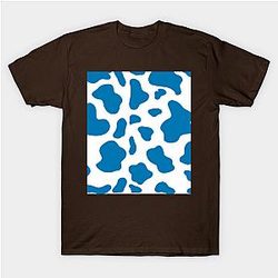 Cow Print T-Shirts - Blue print T-Shirt TP0212