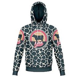 Cow Print Hoodies - Blue Cow Print Hoodie Official Merch CL1211
