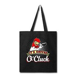 Cow Print Bags - Coffee O'Cluck Chicken Tote Bag Official Merch CL1211