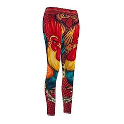 Cow Print Leggings - Colorful Rooster Leggings Official Merch CL1211