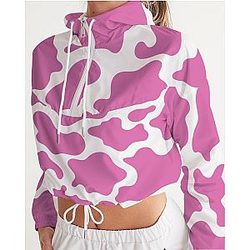 Uncategorized - Pink Cow Women's Cropped Windbreaker Official Merch CL1211