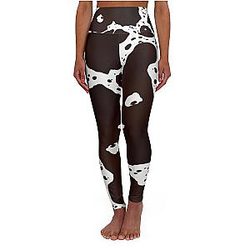 Cow Print Leggings - Realistic Cowprint High Waisted Yoga Leggings Official Merch CL1211
