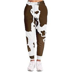 Cow Print Pants &amp; Joggers - Brown Cowprint Jogger Sweatpants Official Merch CL1211
