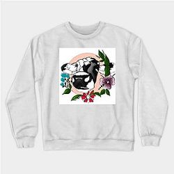 Cow Print Sweatshirts - Cow illustration Sweatshirt TP0212