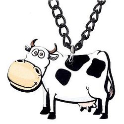 Cow Print Necklaces - Acrylic Cow Necklace For Women Official Merch CL1211