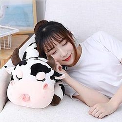 Cow Print Pillows - Cute Milk Cow Cuddling Pillow Official Merch CL1211