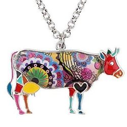 Cow Print Necklaces - Colorful Cow Necklace Official Merch CL1211