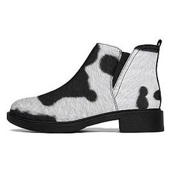 Cow Print Shoes - Cowhide Cow Print Booties Official Merch CL1211