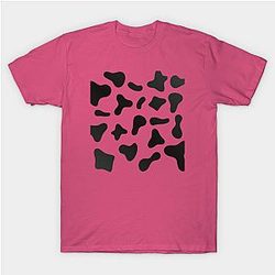 Cow Print T-Shirts - Cow Print pattern design T-Shirt TP0212