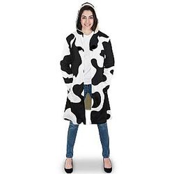 Uncategorized - Cow Lover Sherpa Hooded Cloak Official Merch CL1211