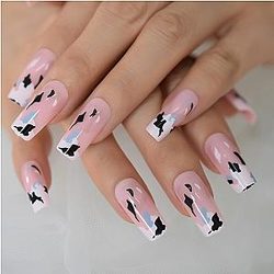 Uncategorized - Cow Print Nails - 3D Self-Adhesive Nail Art Sticker M106