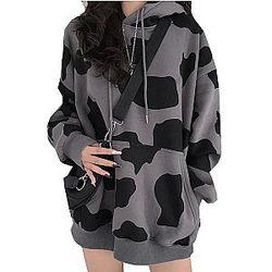 Cow Print Hoodies - Cow Print Women Oversize Hoodies