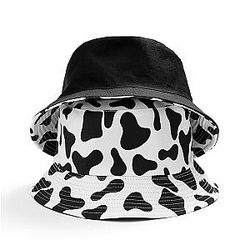 Cow Print Hats &amp; Caps - Summer Two-sided ® Cow Print Bucket Hat