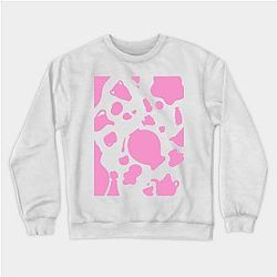 Cow Print Sweatshirts - Pot Print Pink Sweatshirt TP0212
