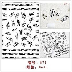 Uncategorized - Cow Print Nails - Nail Decals Cow nail black/ white M872