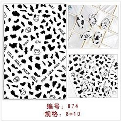 Uncategorized - Cow Print Nails - Nail Decals Cow nail black/ white M874