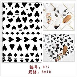 Uncategorized - Cow Print Nails - Nail Decals Cow nail black/ white M877
