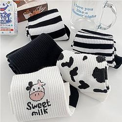 Cow Print Socks - Cartoon Cow print Cozy Socks