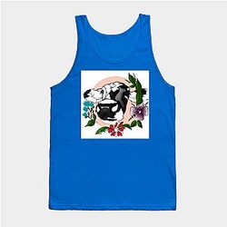 Cow Print Tank Tops - Cow illustration Tank Top TP0212