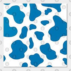 Cow Print Posters - Blue print Poster TP0212