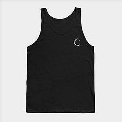Cow Print Tank Tops - Cow print C Letter Tank Top TP0212