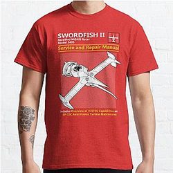 Cowboy Bebop T-Shirts - Swordfish Service and Repair Manual Classic T-Shirt RB2910