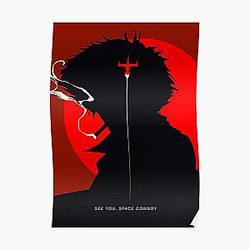Cowboy Bebop Posters - Cowboy Bebop Spike Silhouette Poster RB2910
