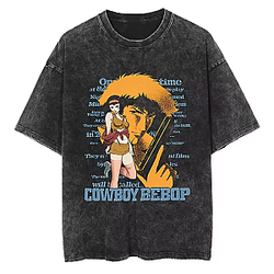 Nostalgic Graphic PTTT2404 Washed Cowboy Bebop T-Shirts
