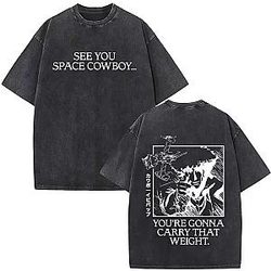 See You Space PTTT0709 Washed  Cowboy Bebop T-Shirts