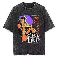 Faye Valentine PTTT0709 Washed  Cowboy Bebop T-Shirts