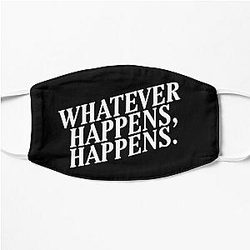 Cowboy Bebop Face Masks - "Whatever Happens, Happens" White Text Flat Mask RB2910