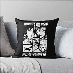 Cowboy Bebop Pillows - Cowboy Bebop Adventure Anime Characters Awesome Design Throw Pillow Cover RB2910