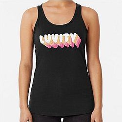 CRAVITY - Luvity Fandom Name Pink Quote Text Pink Peach Racerback Tank Top