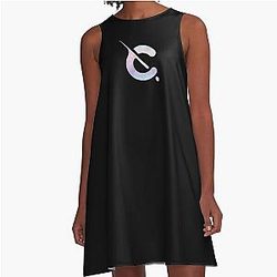 Cravity Logo Pastel Galaxy A-Line Dress
