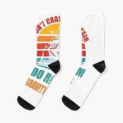 I don't crash or do mountain checks, Funny Motocross Gifts, mountain biking Socks