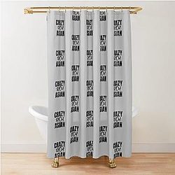 Crazy Rich Asians Design in Black Text Shower Curtain