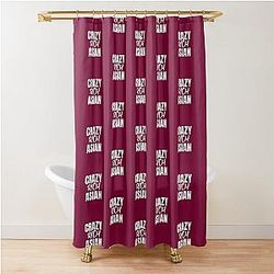 Crazy Rich Asians Design in White Text Shower Curtain